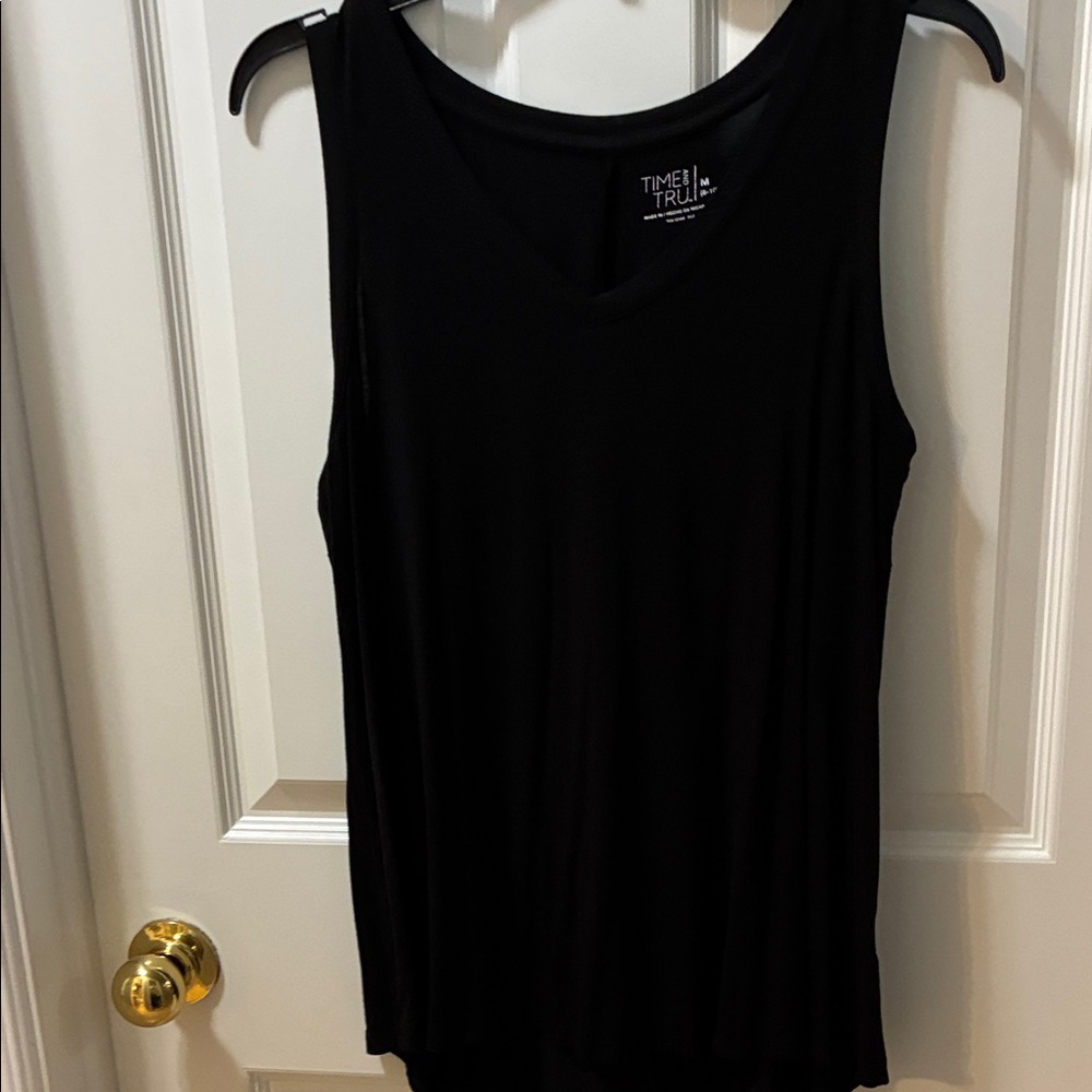 Time and Tru Women's Classic Black Tank Top
Longer in the back